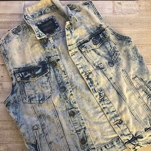 21Men Blue Jean Vest